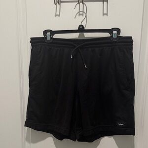RSQ Black Men's Athletic Mesh Shorts with Drawstring